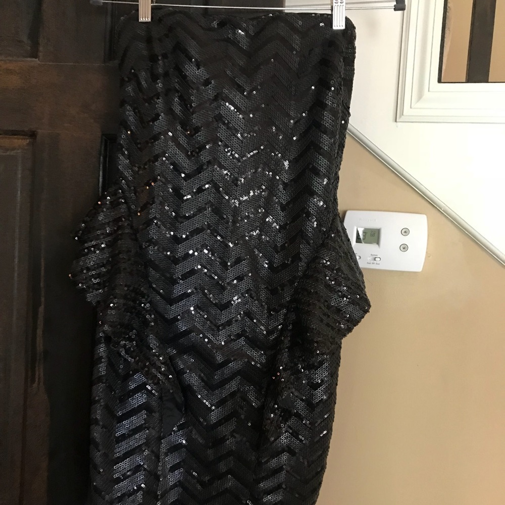 Bebe sequin black dress